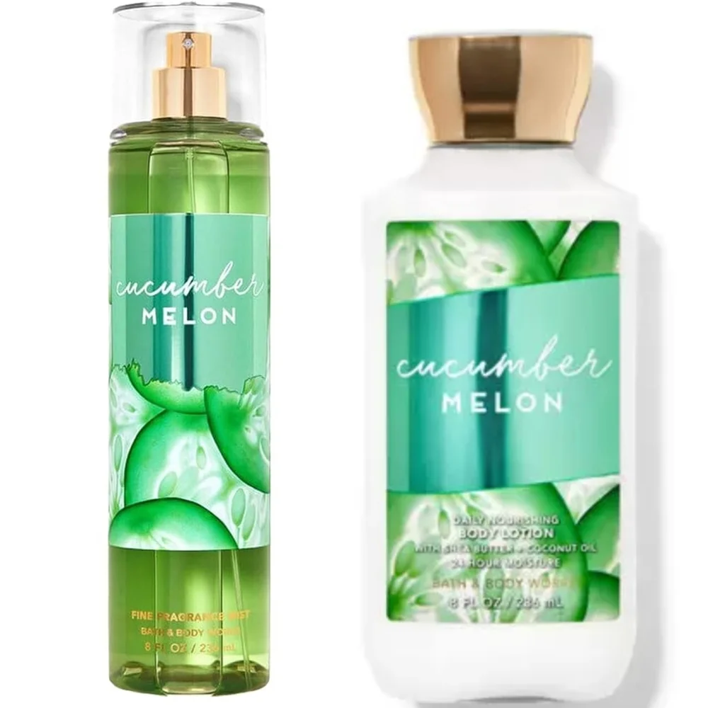 Bath Body Works Cucumber Melon Body Lotion and Fragrance Mist Set NEW